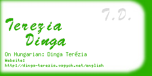 terezia dinga business card